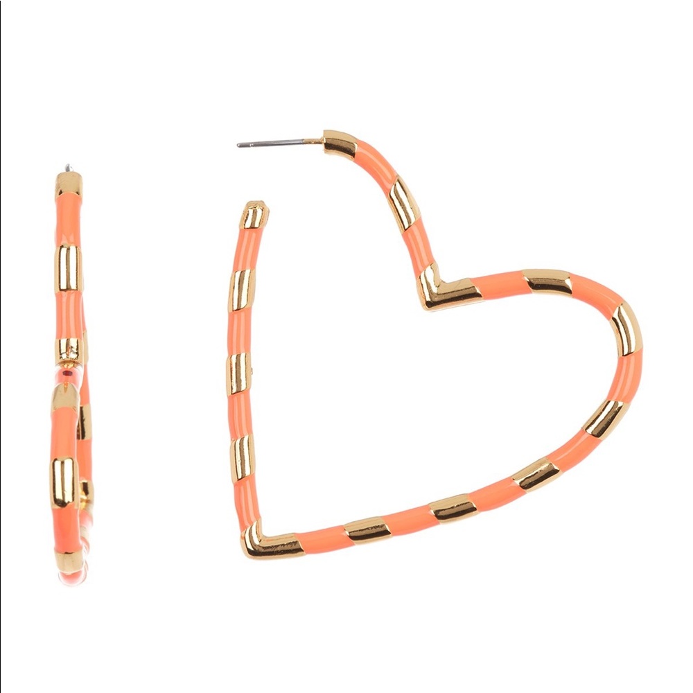 NWOT Baublebar Annaelle Heart Hoop Earrings